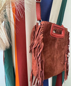 Sac cuir véritable brique