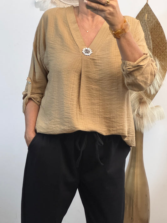 Blouse Léa camel