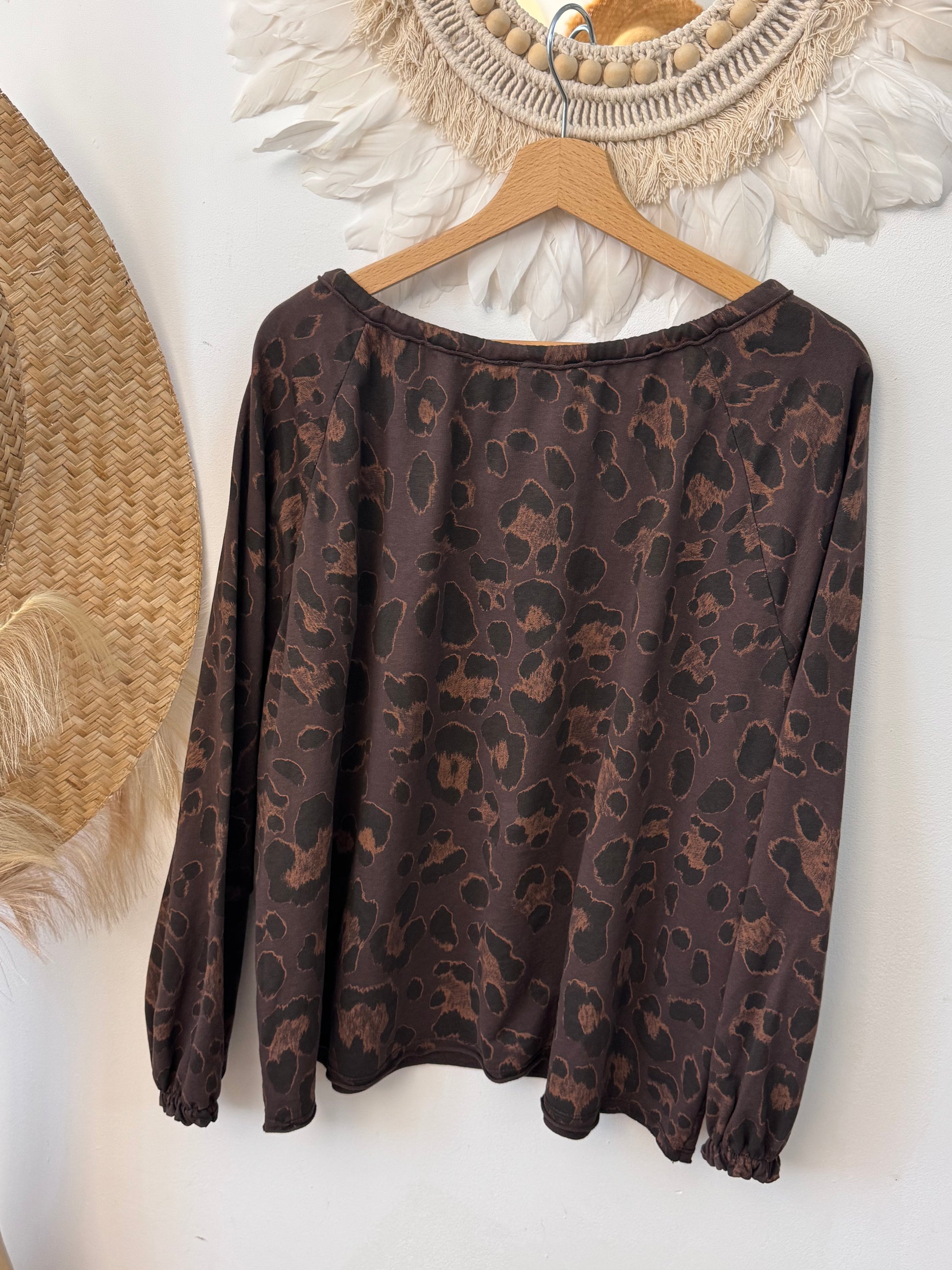 Sweat-shirt Léo marron