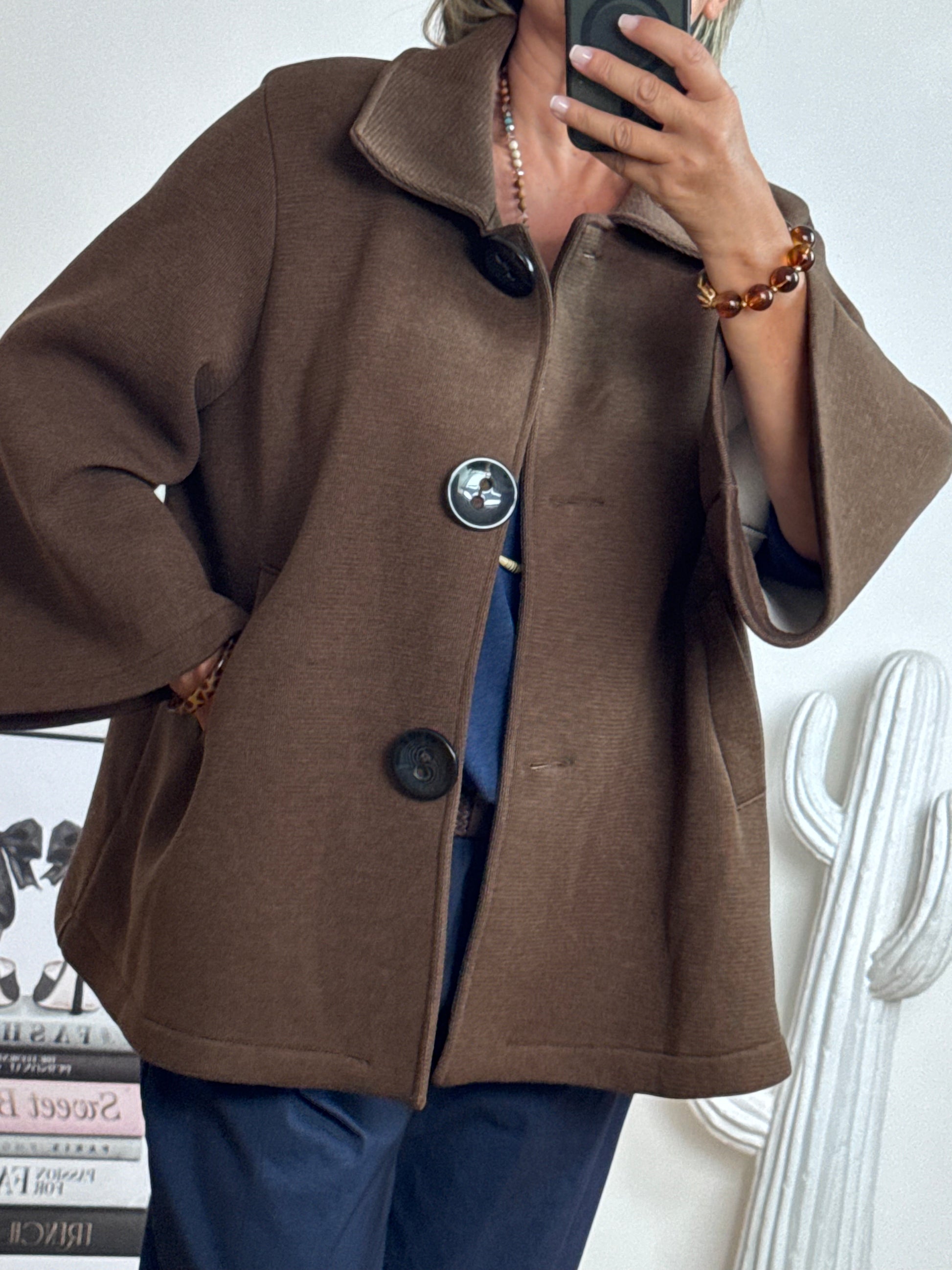 Veste style Kennedy marron TU 40/50