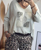 Pull Rosalia beige