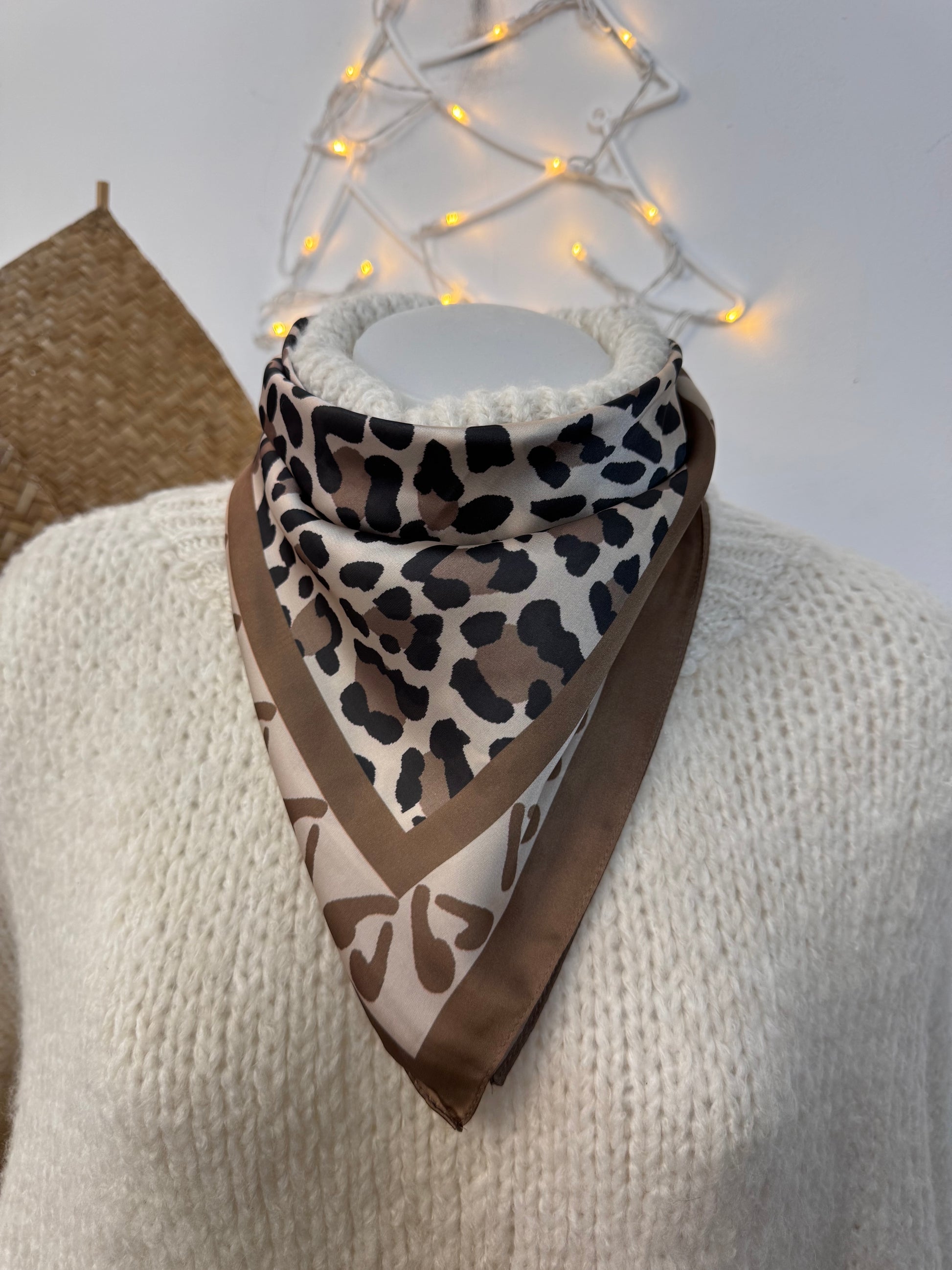 Carré foulard Léo 2 imprimés