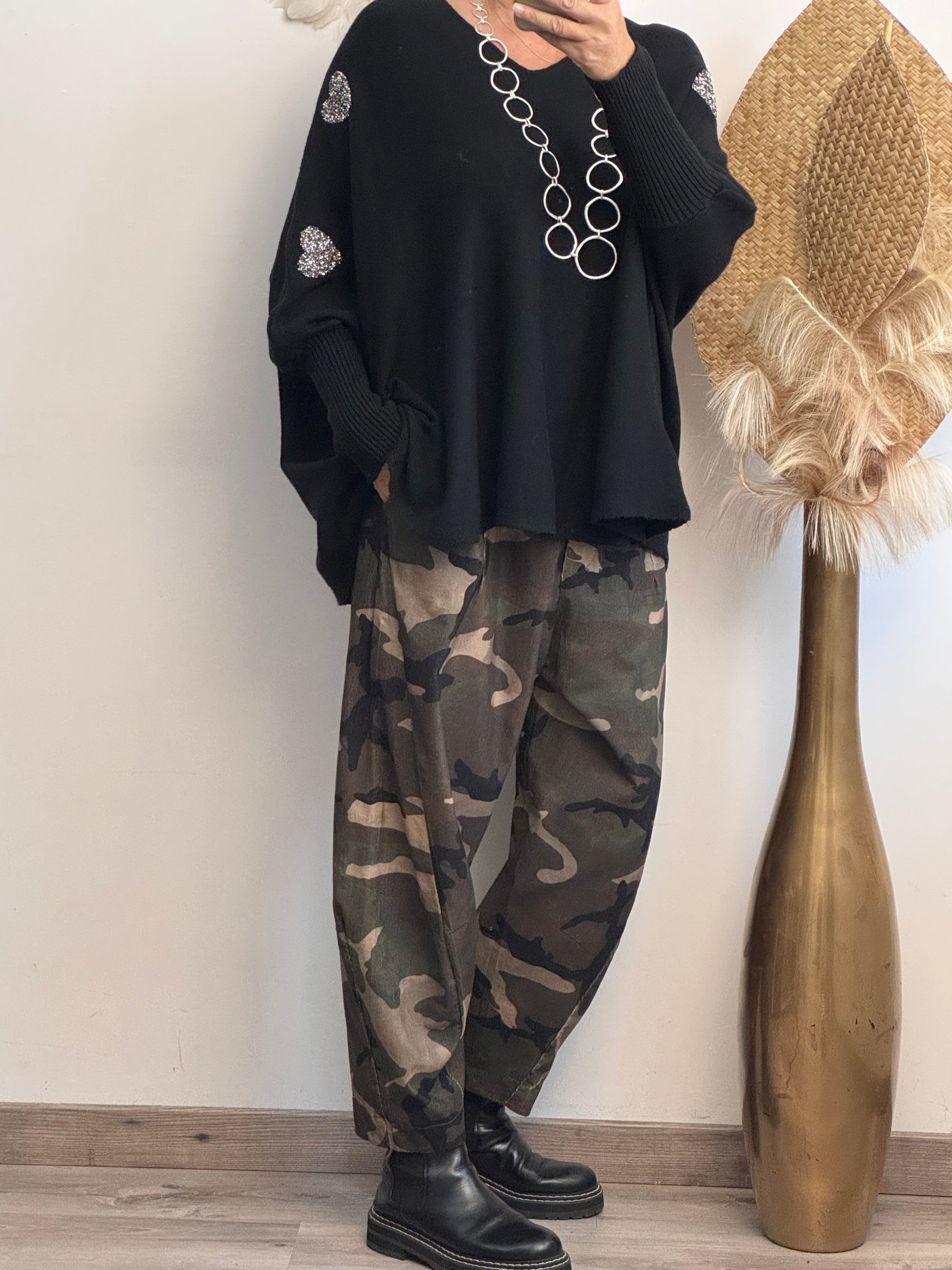 Pantalon loose camouflage