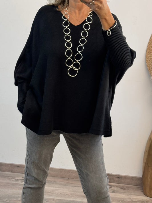 Pull Lucas oversize noir TU 44/54