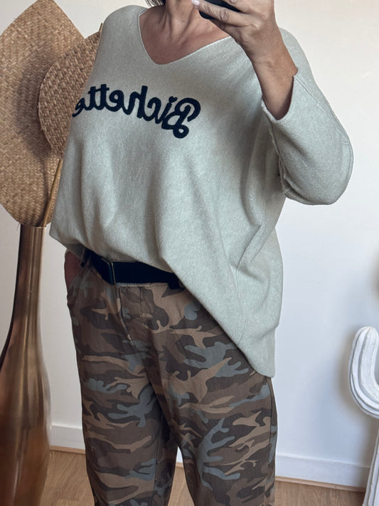 Pull bichette beige