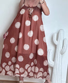 Robe à pois fond terracotta