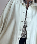Veste jeans oversize crème