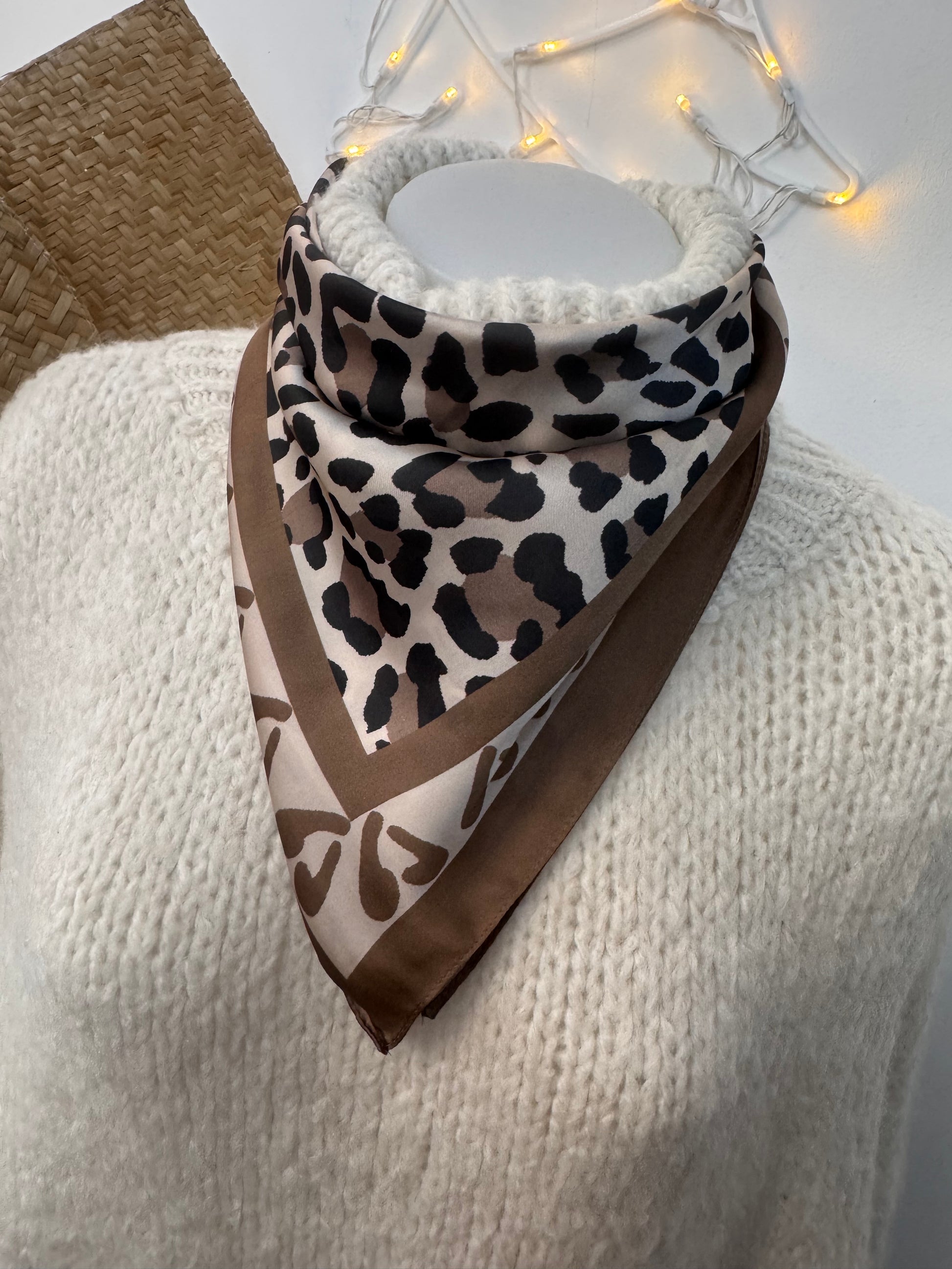 Carré foulard Léo 2 imprimés