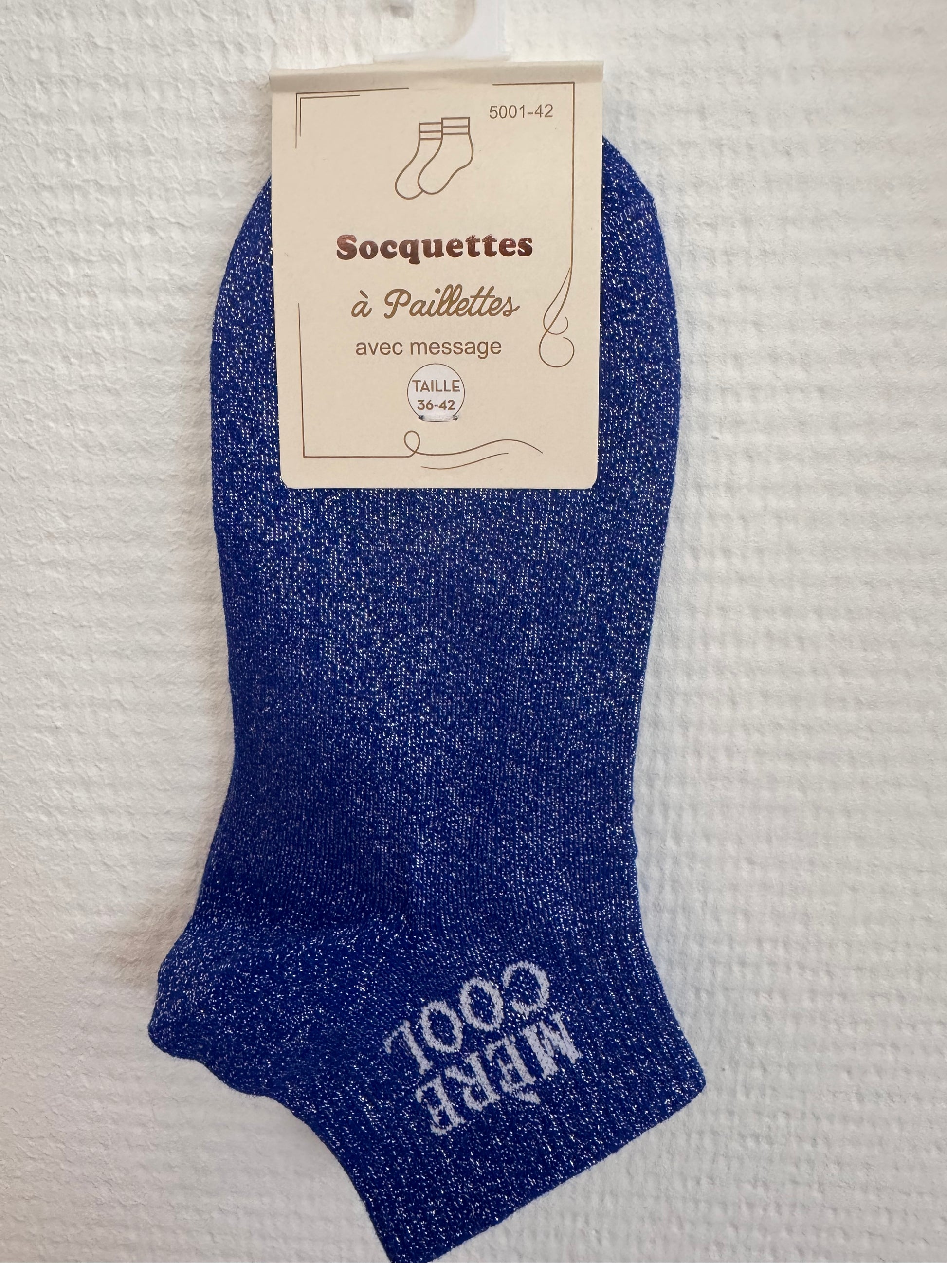 Socquettes pailletées mère cool et maman d’amour