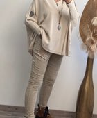 Pantalon velours beige