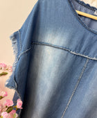 Robe en lyocell bleu denim