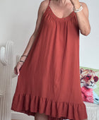 Robe d’été à bretelles terracotta