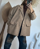 Veste moumoute camel