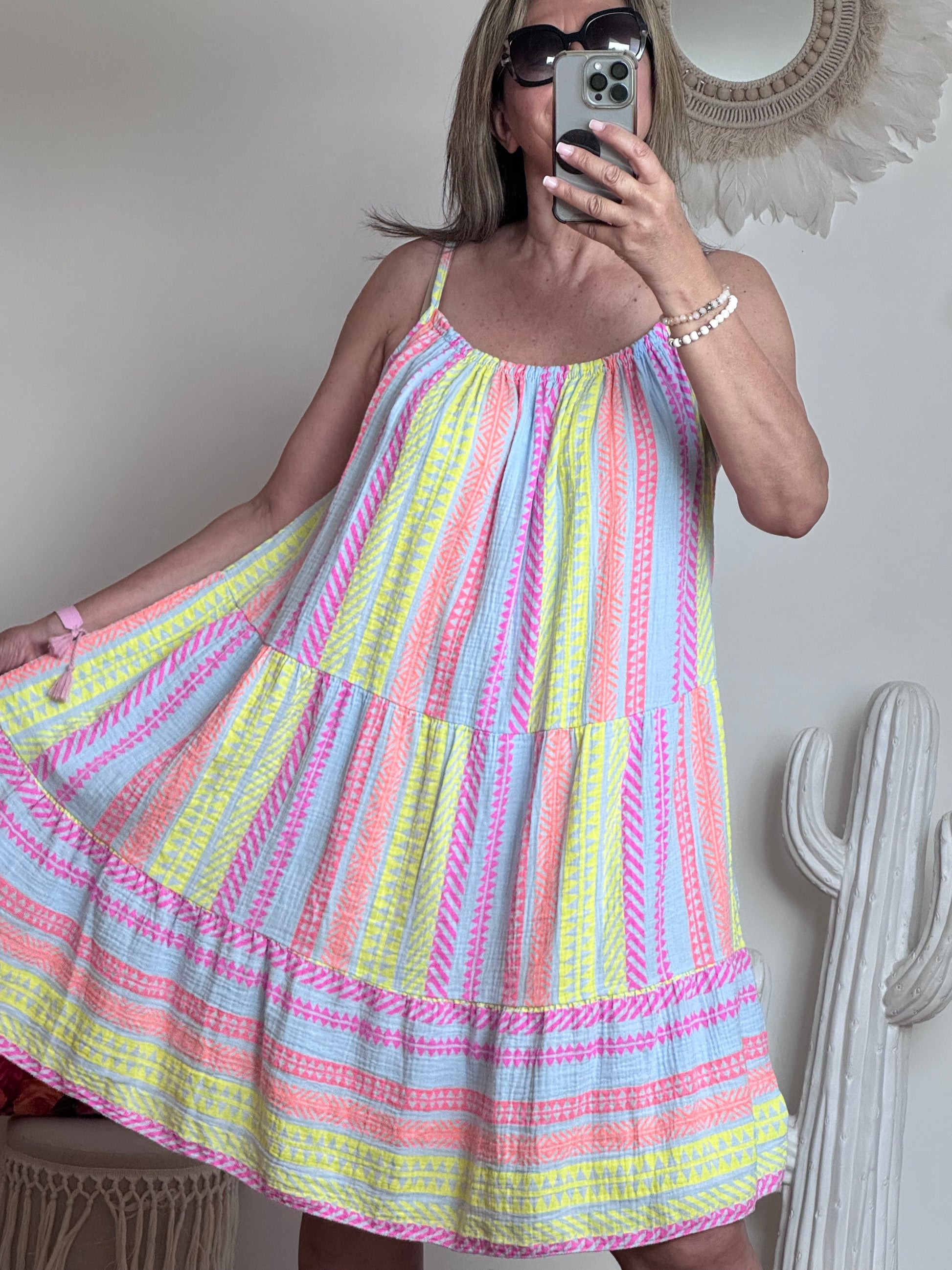 Robe d’été fond bleu