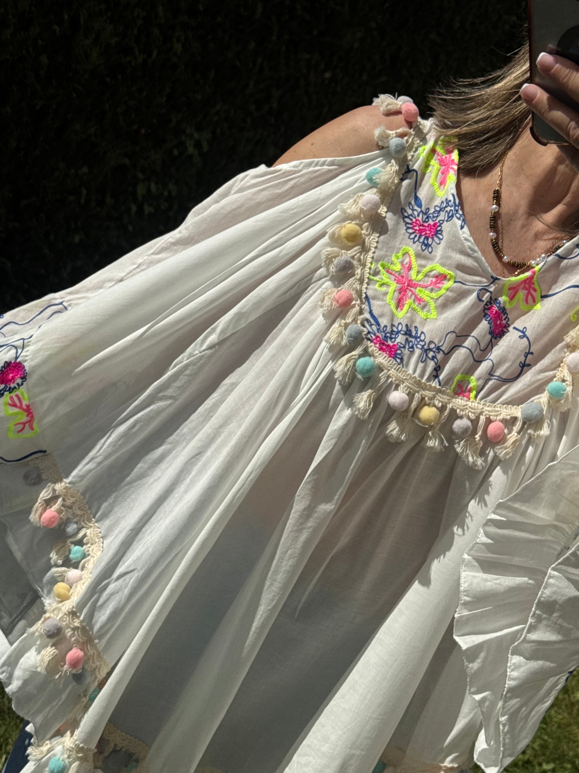 Blouse bohème blanche