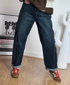 Jean ballon bleu denim