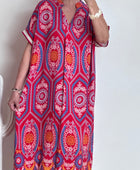 Robe fluide fond rouge