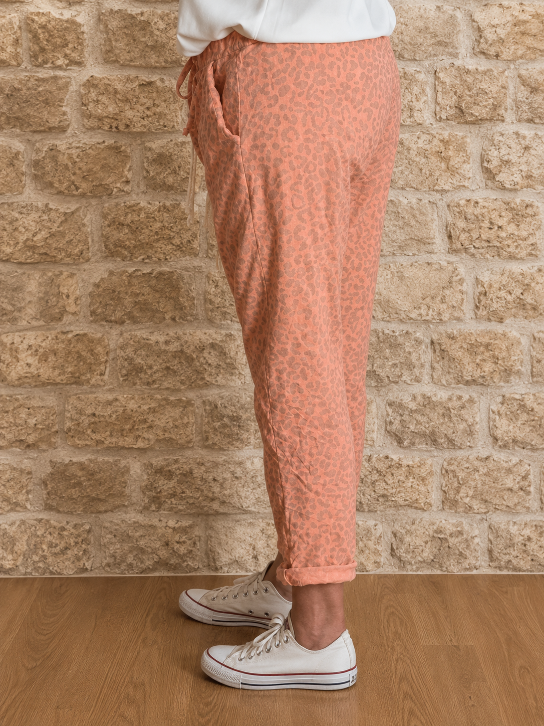 Pantalon confort Léo abricot TU 42/48