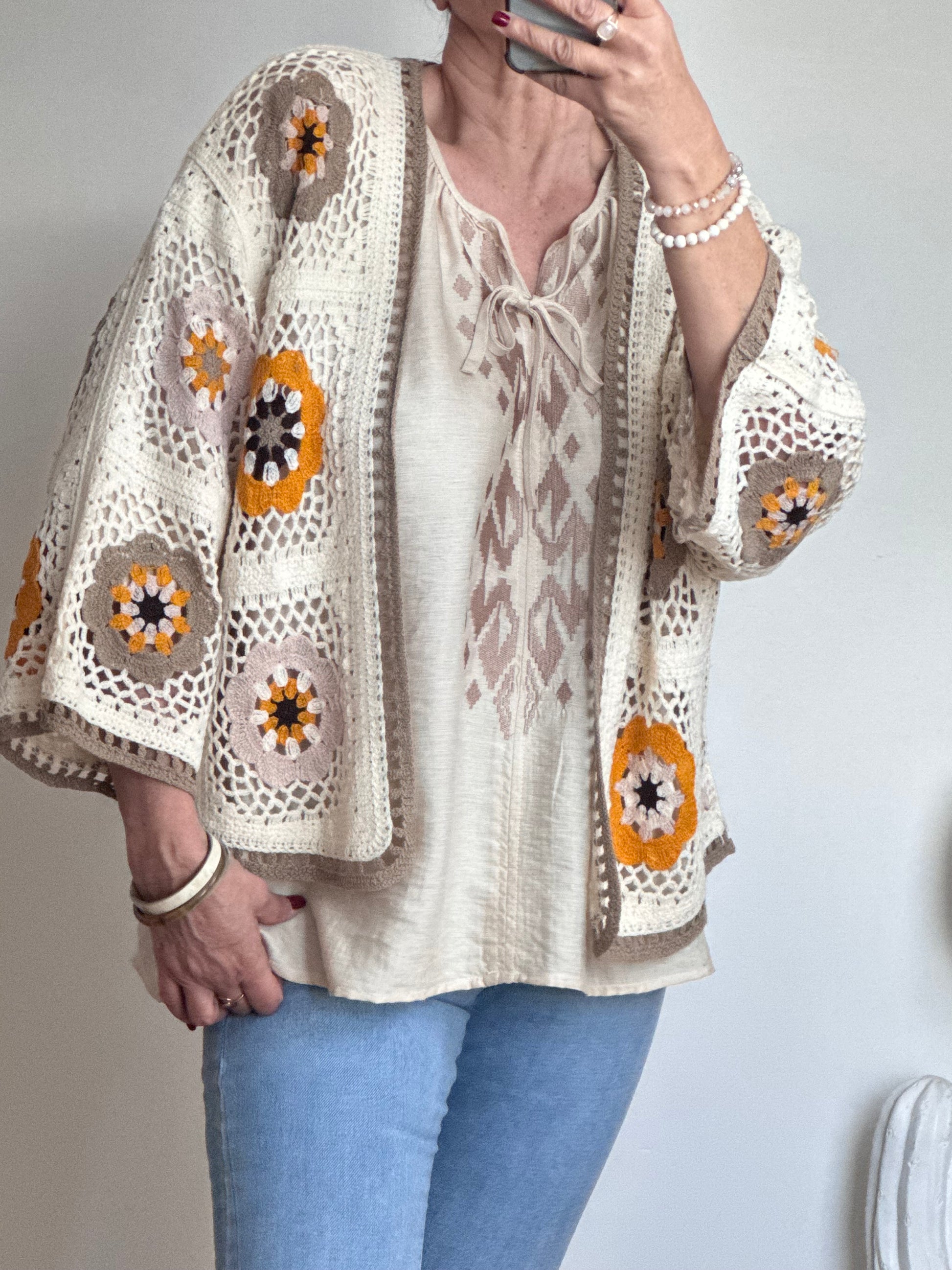 Gilet boheme crochet