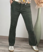 Pantalon Flare velours kaki