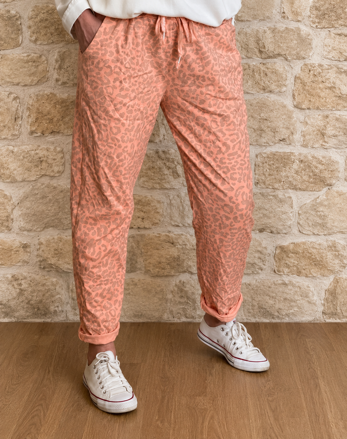 Pantalon confort Léo abricot TU 42/48