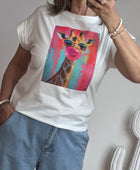 Teeshirt girafe blanc