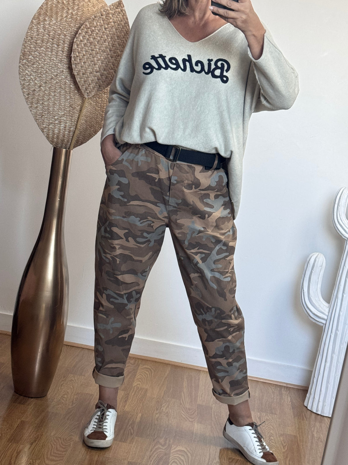 Pull bichette beige