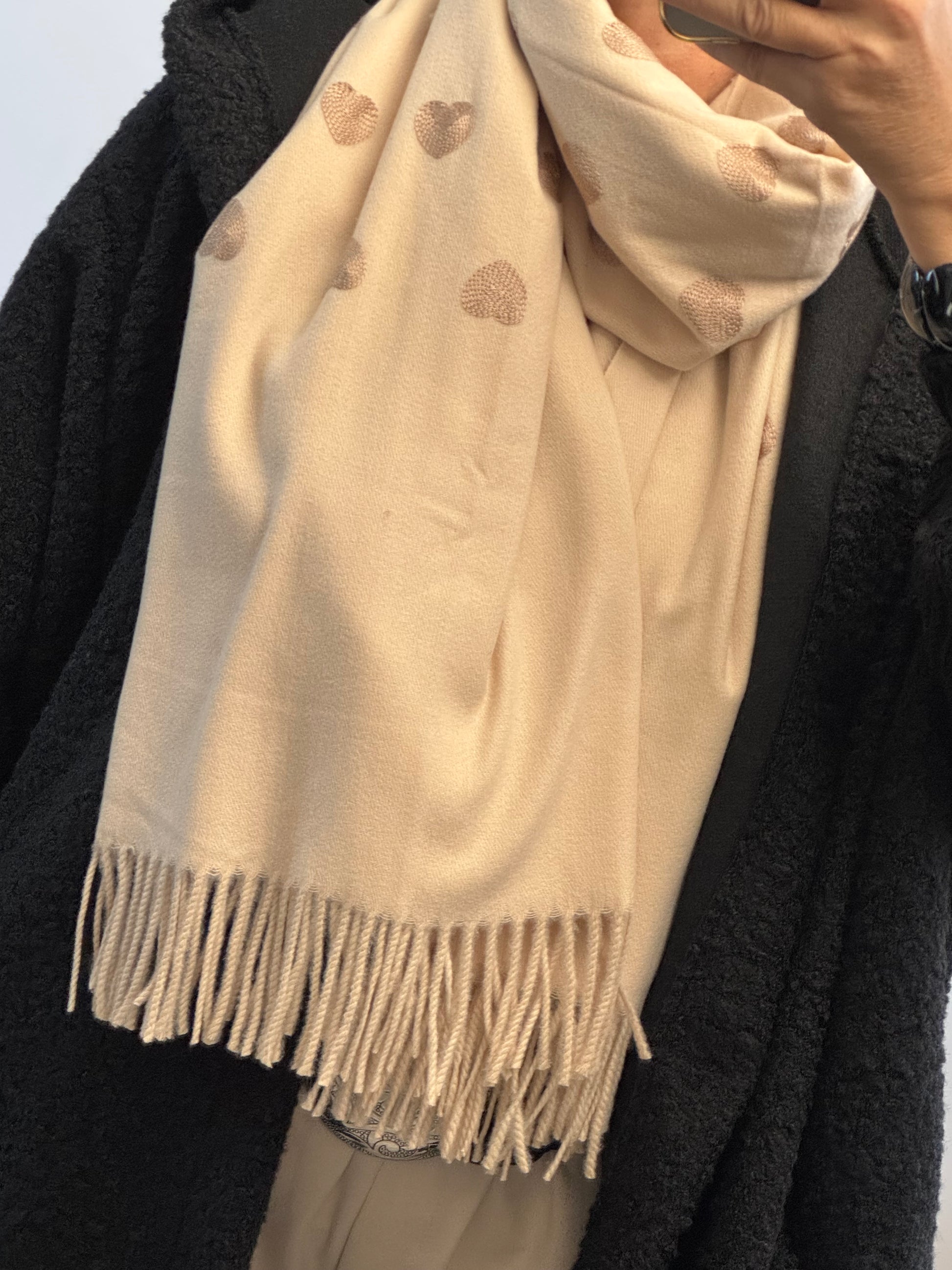 Écharpe beige love