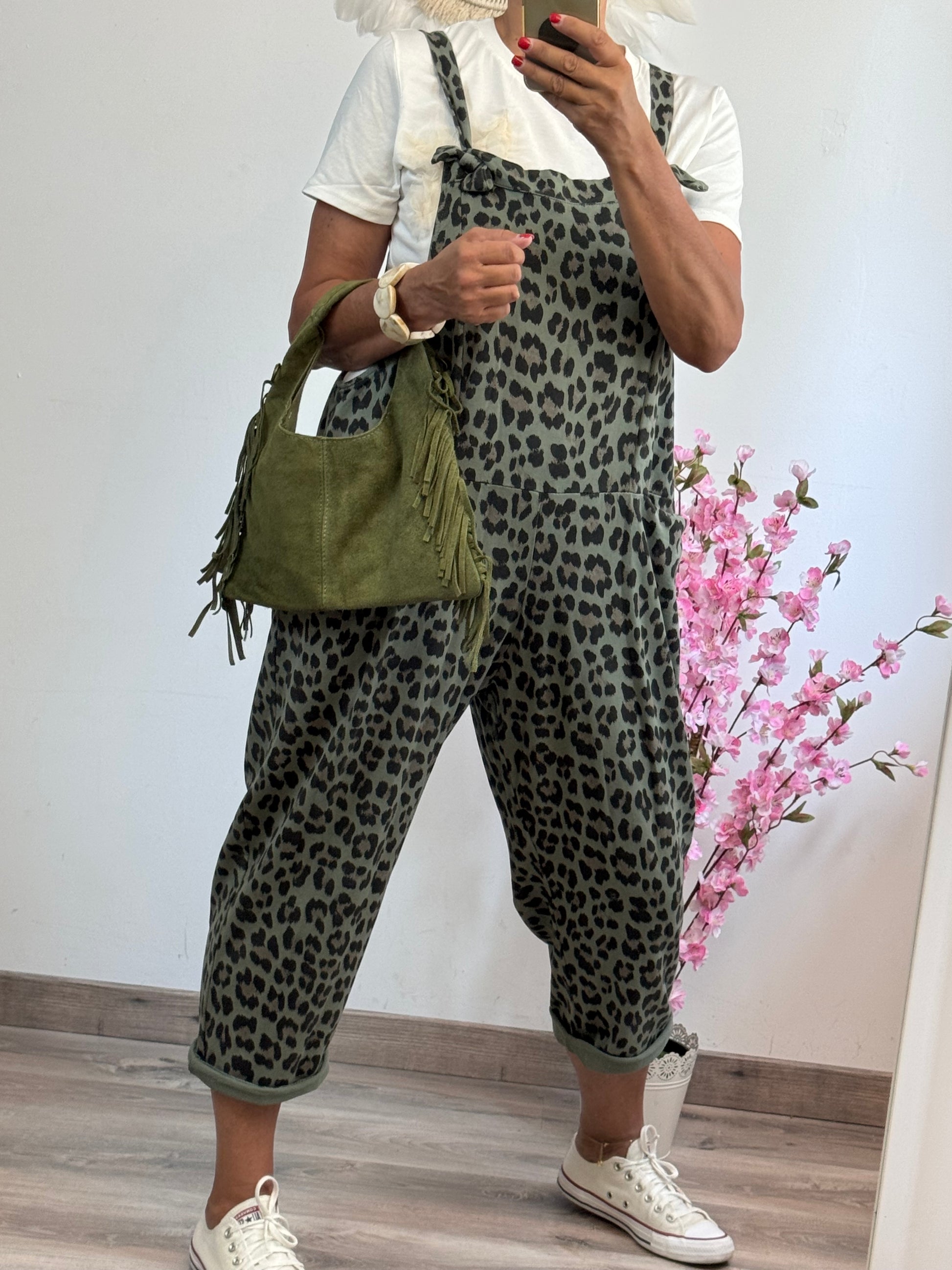 Salopette Léo kaki