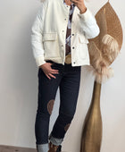 Blouson blanc cassé