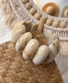 Bracelet élastiqué beige marbré