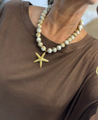 Collier étoile perles