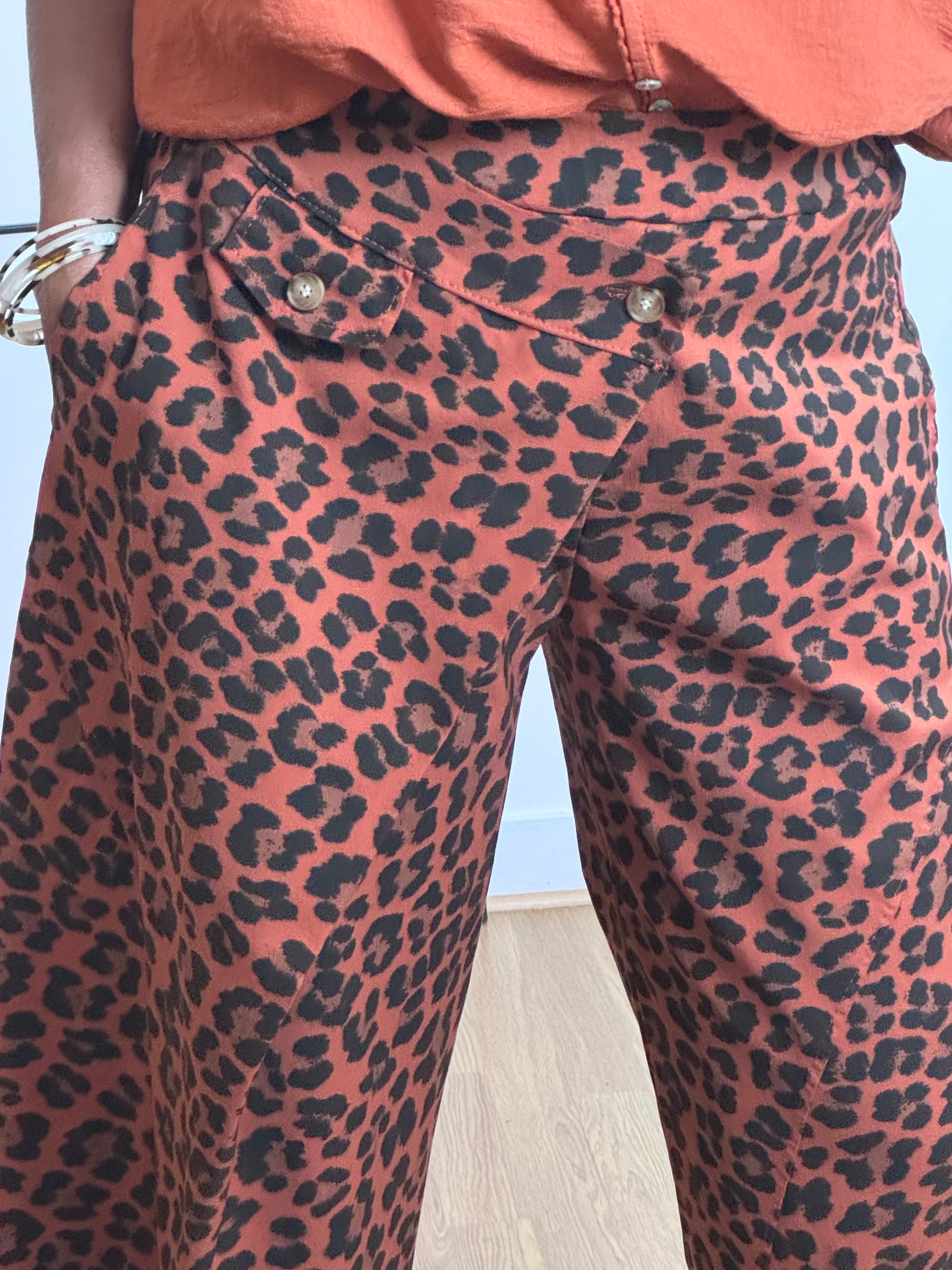 Pantalon confort Léo terracotta TU 38/46