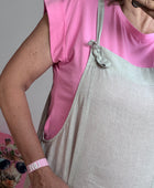 Salopette lin taupe