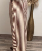 Pantalon ballon rayures marrons