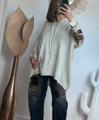 Pull oversize crème