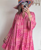 Robe Léa bandana fuchsia