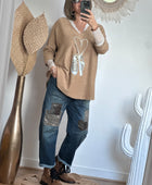 Pull kiss love joli forme camel