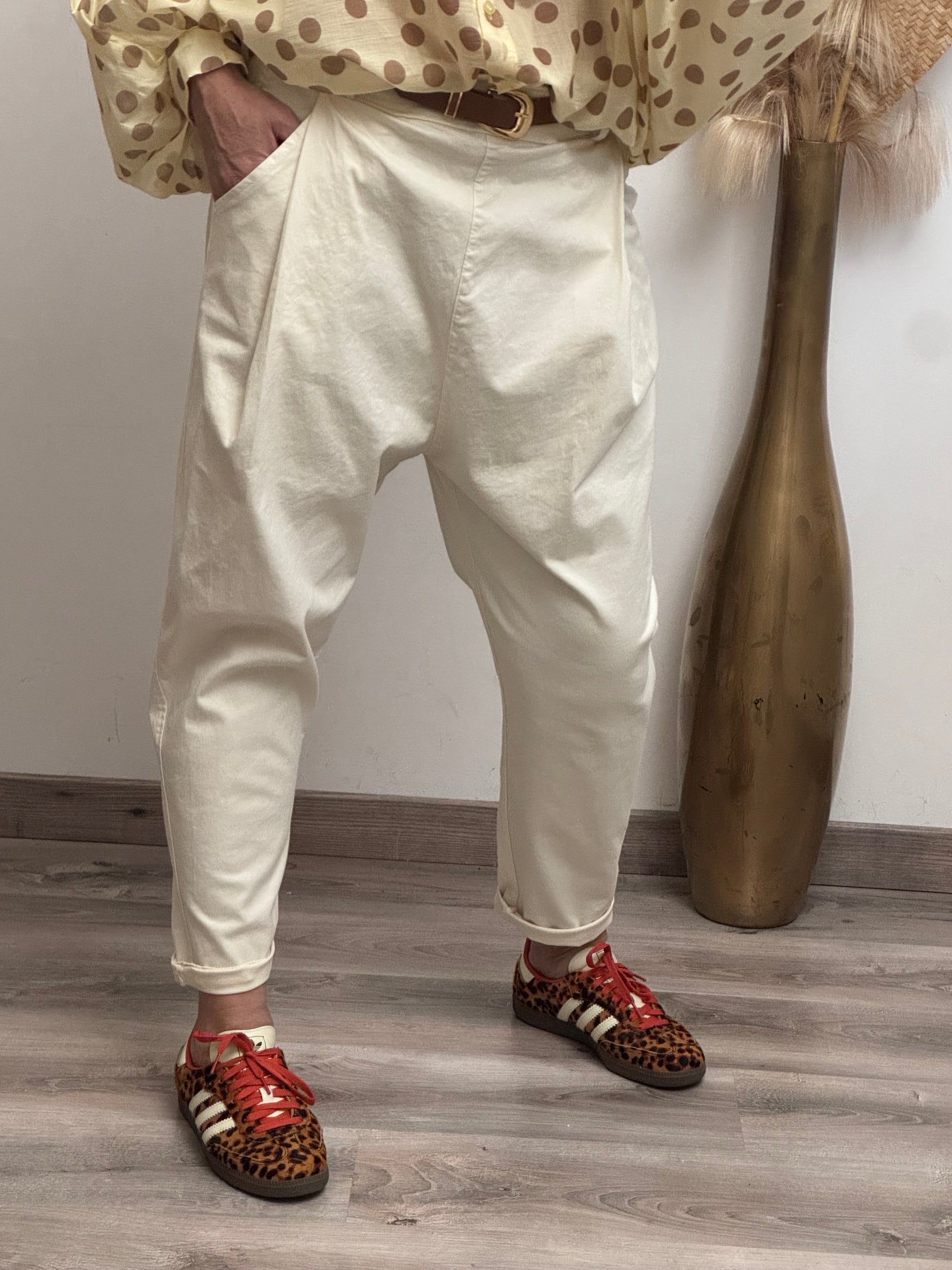 Pantalon baggy crème TU 38/46