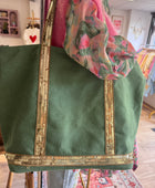 Sac vanes toile verte (grand modèle)