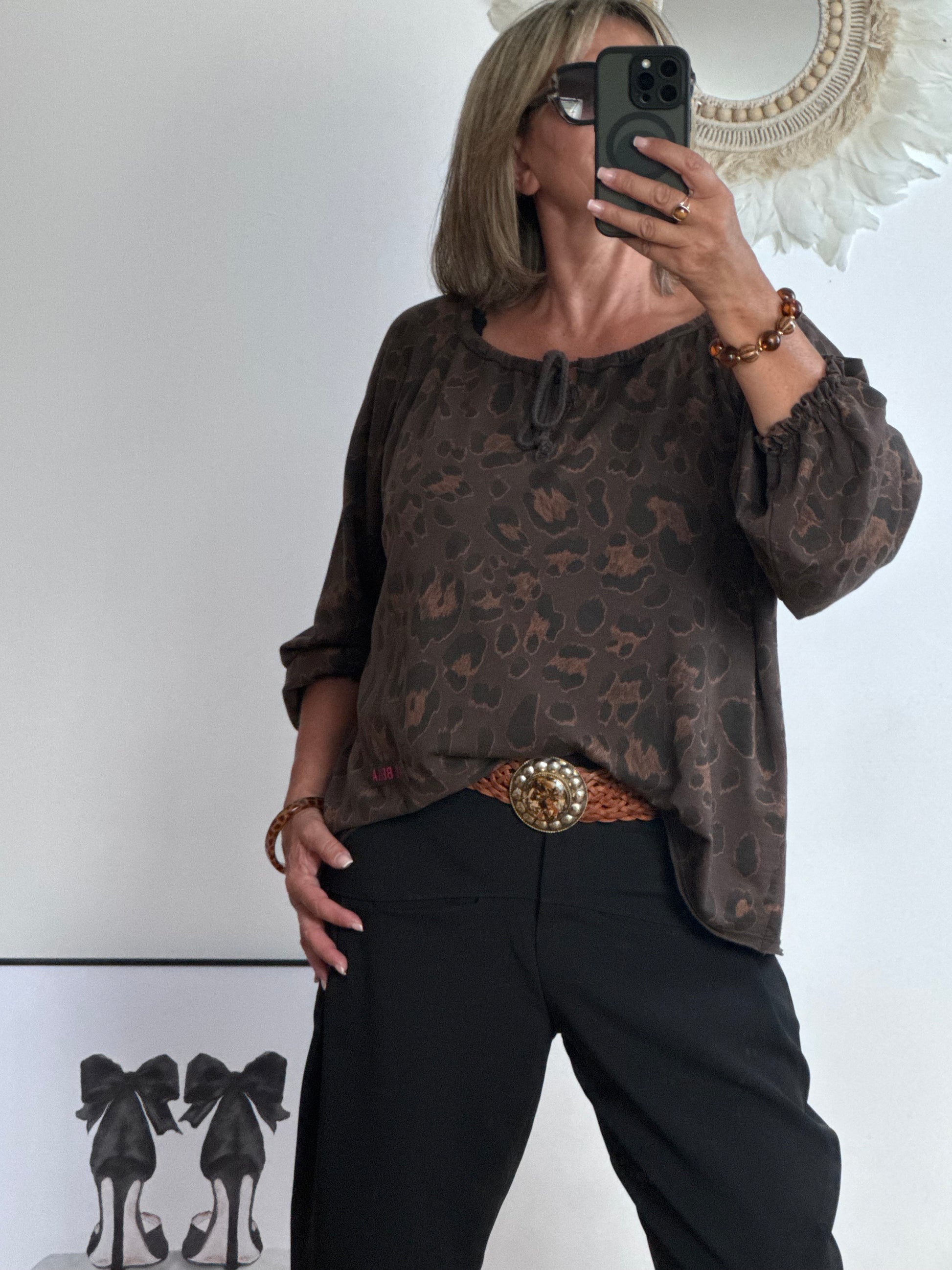 Sweat-shirt Léo marron