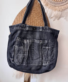 Sac jeans usé noir