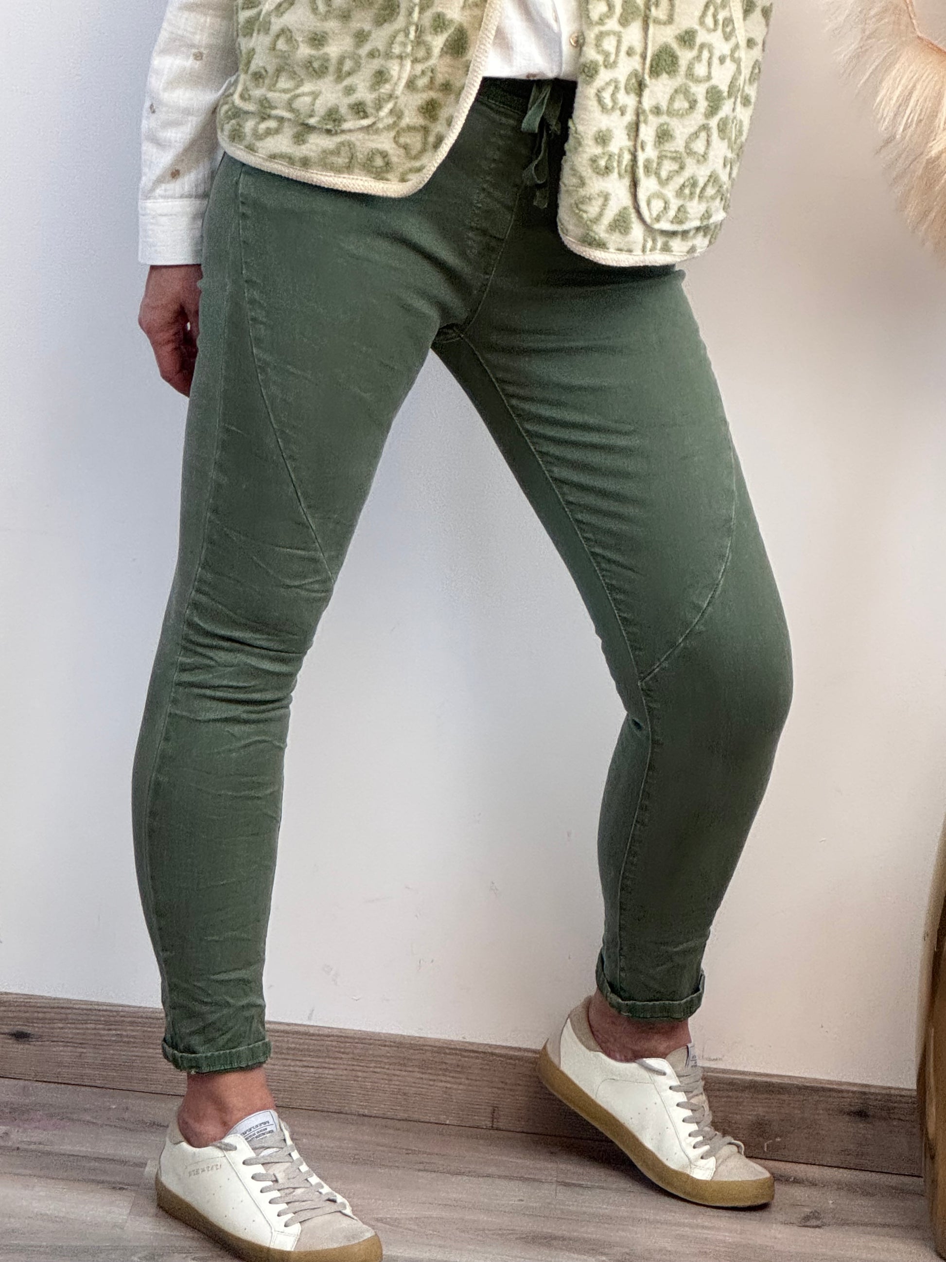 Pantalon jeans skinny kaki