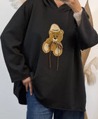 Pull oversize  nounours noir