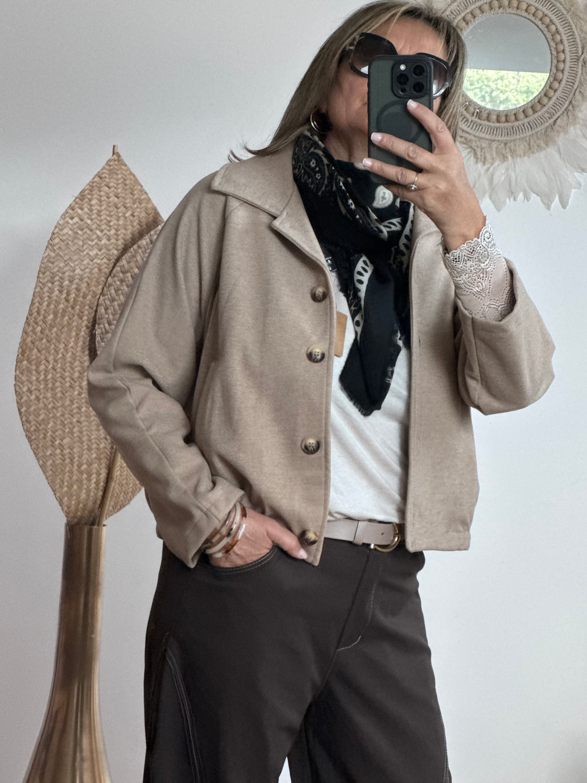 Veste courte beige