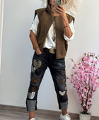 Jeans noir cœur 🤎 taillé