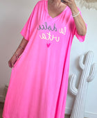 Robe teeshirt rose fluo jolie forme