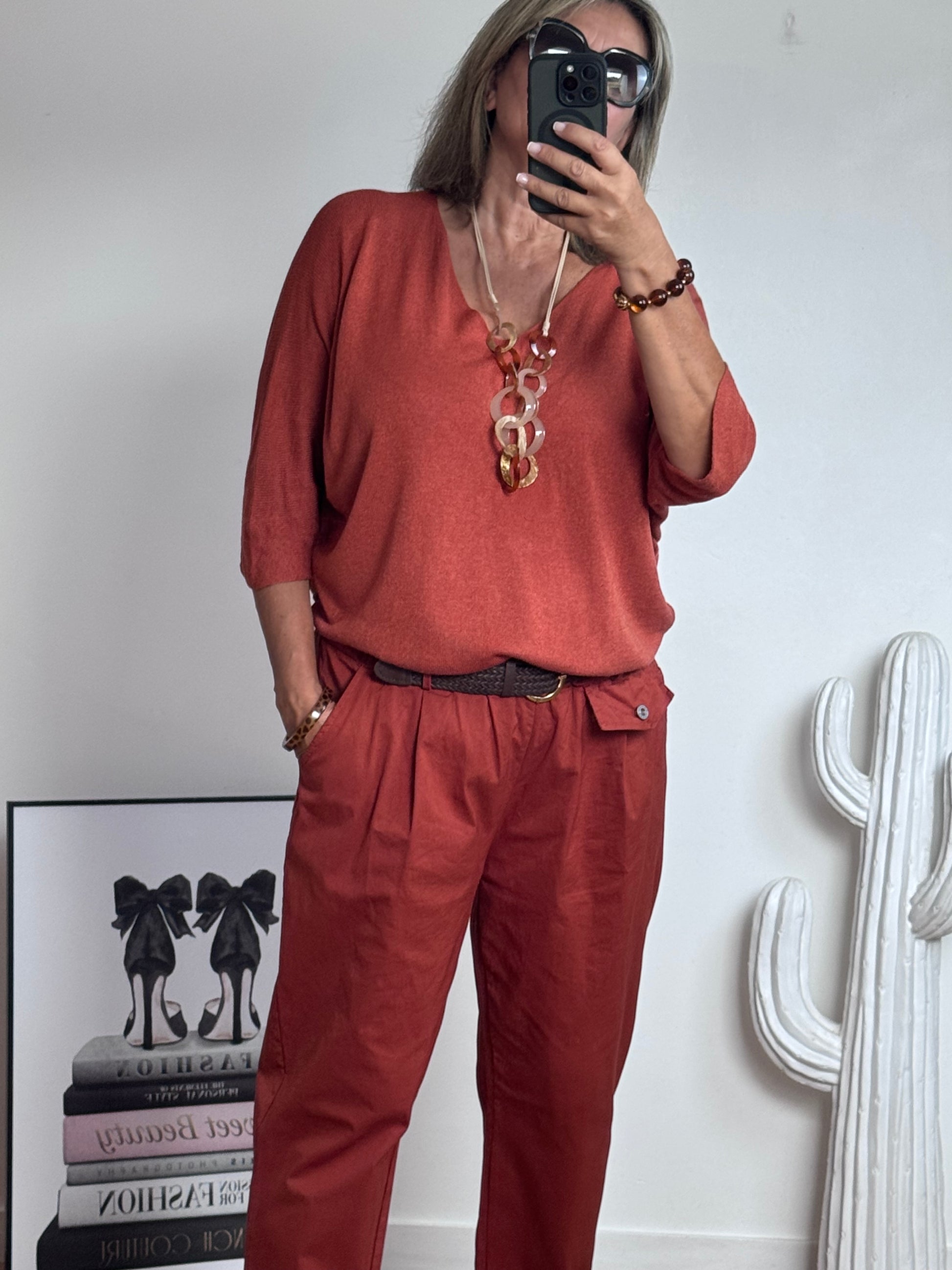 Pull en modal terracotta TU 42/50