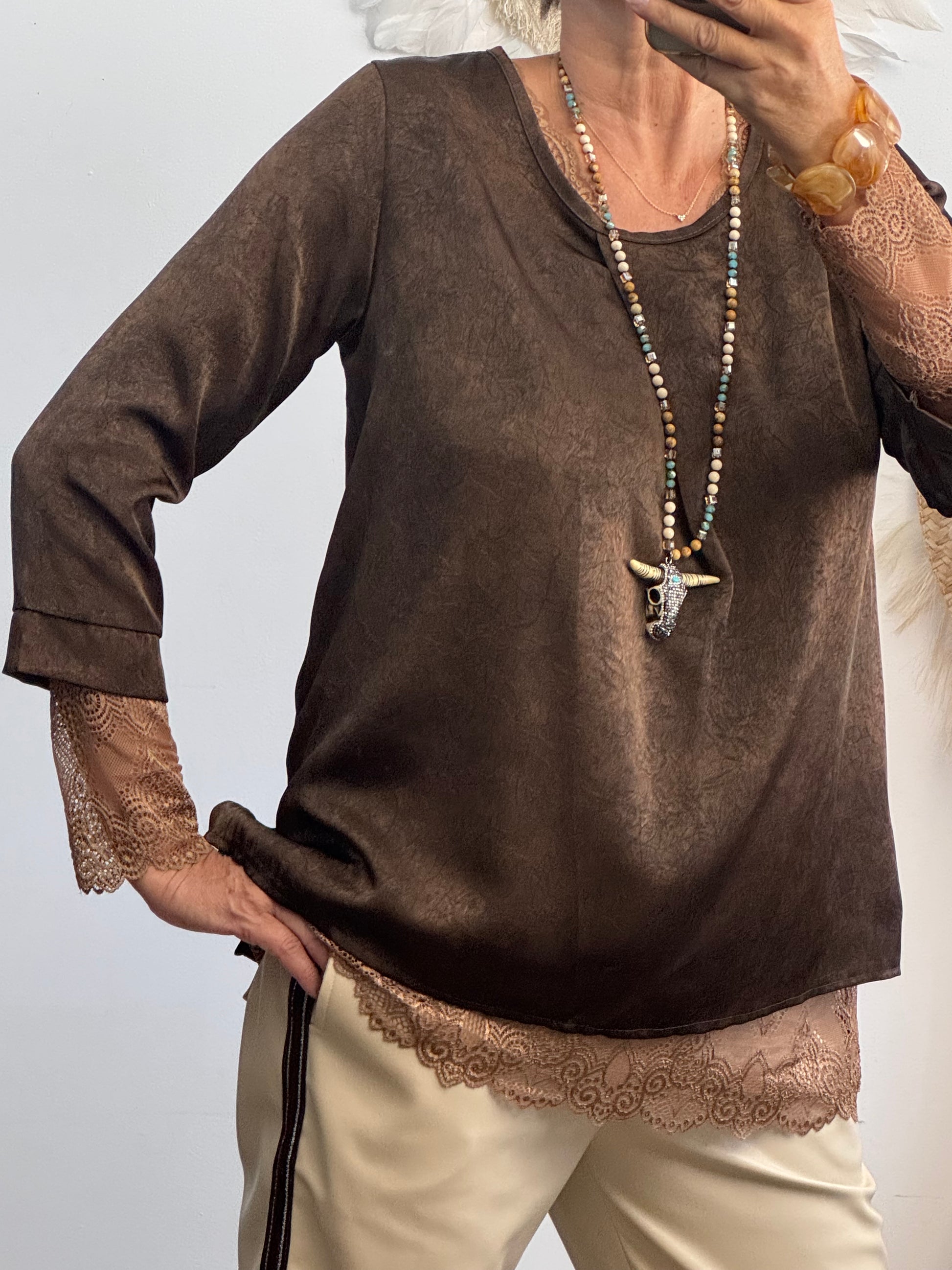 Blouse clémentine marron TU 38/44
