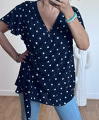Blouse pois marine TU 44/59